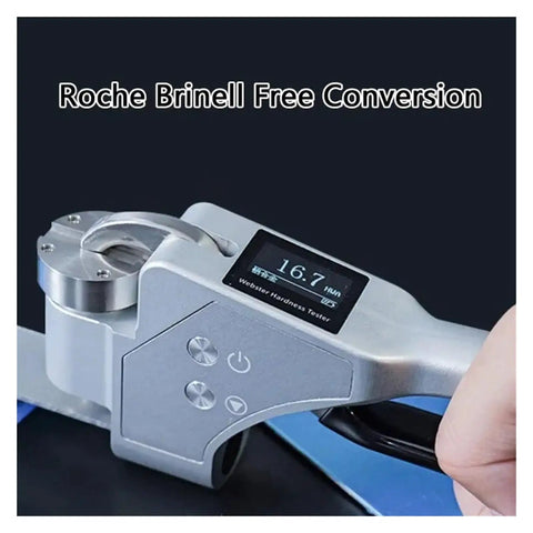 Heavy Hitter Digital Hardness Meter With Quick Read Display For Fast Metal Gauging 0.6 To 8 Mm Range Portable Battery Powered Webster Tester Built Tough Shop And Lab Essential 5 Pack showing digital display and measurement feature.