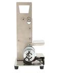 Jauarta Mini Belt Sander With Aluminum Alloy Body, front view showing motor and adjusting handle for metal, wood, plastic polishing.