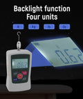 50N Digital Force Meter Handheld Push Pull Tester With 3 Modes And 4 Units Backlit Screen For Precise Measurement And Solid Statistical Analysis A Dope Tool For Lab Work And Field Testing, handheld force meter displaying N, kg, lb, oz