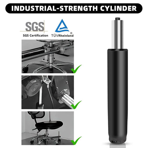 Beefed Up Heavy Duty Class 4 Gas Lift Cylinder Replacement for office chairs universal size SGS and BIFMA certified image