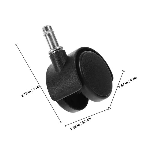 4 Pack 1.5 Inch Stem Swivel Caster Wheels With Kickback Brakes For Trash Bin Appliance Smooth Rolling Rubber Casters Quick Swap Out Kit For Garage Or Heavy Duty Moves