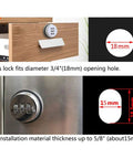 3 Digit Combination Cabinet Lock Zinc Alloy Cam Lock For Drawers And Mailboxes Resettable Keyless Security For Office Cabinets