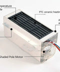 Heavy Duty PTC Ceramic Air Heater Serving Badass 1500 Watt Warmth With Rugged Industrial Setup, detailed view of internal parts.