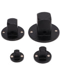 Heavy Duty Low Height Socket Adapter Set 4 PCS Magnetized Drive Converter Kit For Tight Spaces 1/4 3/8 1/2 Inch Sizes Fits Any Tool black adapters