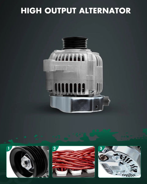 Toyota Camry Solara 2.2L Alternator 12V 80 Amp With 5 Groove Pulley CW Direct Fit For 1997 1998 1999 2000 2001 Camry And 1999 2000 2001 Solara L4 2.2L