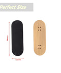 10 Pack Fingerboard Grip Tape For Pro Wooden Mini Skateboards 33mm By 98mm showing size illustration next to fingerboard