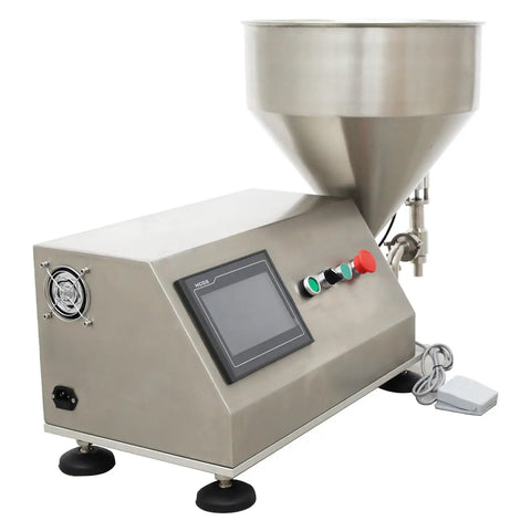 Zero Drama Heavy Duty Semi Automatic Gear Pump Paste Filling Machine With Smart Touch Control 110V, stainless steel, 50L capacity.
