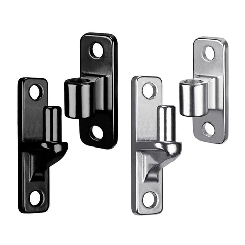 Top Shelf 304 Stainless Steel Gate Hinges Provide A No Sweat Install For Farm Gates Wooden Fences Barn Doors And Modern Yards Featuring Rust Proof Heavy Duty Outdoor Hardware - black and silver hinges.