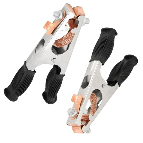 Heavy Duty 500A Welding Ground Clamp With Rubber Sleeve And Insulated Handle for a secure electrical connection in welding applications