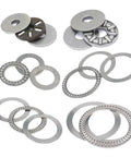 Rock Solid Abec One Precision Thrust Needle Roller Bearing With Two Steel Washers Pre Lubricated For Hydraulic Cylinders And Heavy Duty Machinery Butter Smooth Rotation Zero Friction Industrial Grade Reliability, various steel washers and rollers.