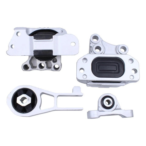 Heavy Duty Right Lower Engine Motor Mount Transmission Mount With Torque Strut Bracket, silver metal components for Fiat 500X Jeep Renegade.