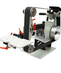 Garage Grade Two By Seventy Two Inch Belt Grinder And Sander Station Variable Speed Drive with adjustable work surface.