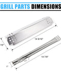 Five Pack Stainless Steel Burners With Heat Plates And Electronic Igniters Replacement Kit For 7200888 7200888N And 7200830H