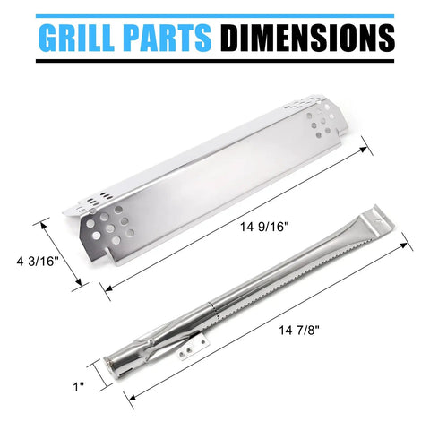 Five Pack Stainless Steel Burners With Heat Plates And Electronic Igniters Replacement Kit For 7200888 7200888N And 7200830H