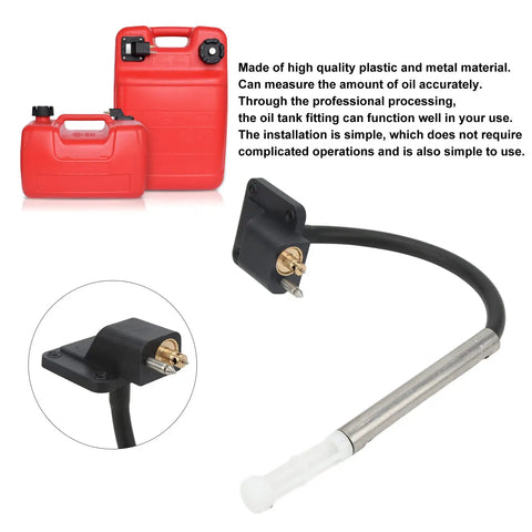 Boat Fuel Tank Connector Fitting For Marine Gas Tank Easy Hookup showing parts and connection points for 12L and 24L tanks.