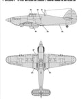 Hurricane One Seventy Two Scale Decal And Stencil Sheet For Military Aircraft Models, sheet diagram with weathering markings.
