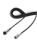 4 Pin Mic To 5 Pin SSB CB Radio Adapter Cord With Durable Coiled Cable Retracts From 2 Ft To 6 Ft Polyurethane Jacket
