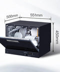 No Sweat Countertop Or Built In Dishwasher Fully Automatic Machine Handles Five Place Settings Crisp Clean Every Time with dimensions 551mm x 500mm x 450mm.