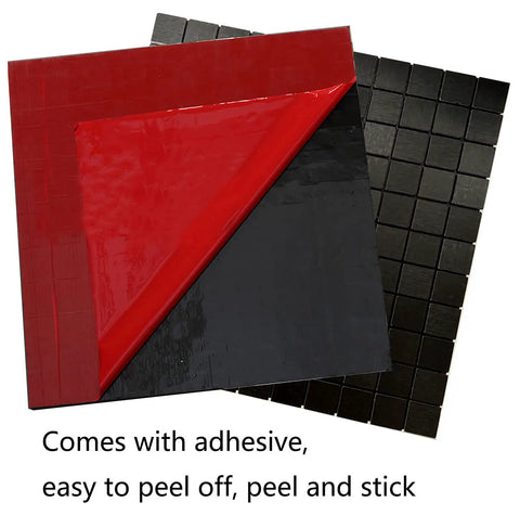 DIY Self Adhesive Peel And Stick Backsplash Tiles In Brushed Aluminum Finish for Kitchen Walls showing peel-off backing