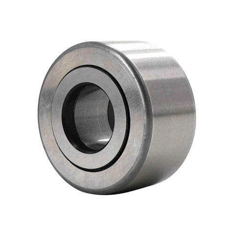 Straight Up Durable Forklift Mast Bearing Support Roller 0009249453 viewed from the side, showcasing smooth metal surface and inner bearing design.