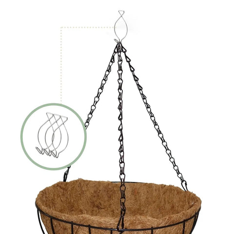 Sixty Piece Top Notch Drop Ceiling Hook Clip Set Crafted From Dang Sturdy Spring Steel For Indoor And Outdoor Crafting Projects Hanging Plants. Hanging basket with clips shown.