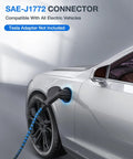 Level 2 EV Charger, 40 Amp, 240V Portable With 25ft Cable SAE J1772 Plug in electric vehicle charging