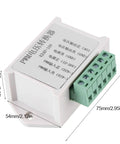 PWM To Analog Converter Module For PLCs And Industrial Control Boards Digital To Analog Voltage Converter Adapter 24V Input With Reverse Polarity Protection Easy Interface Switch Between Chips White Housing, dimensions shown