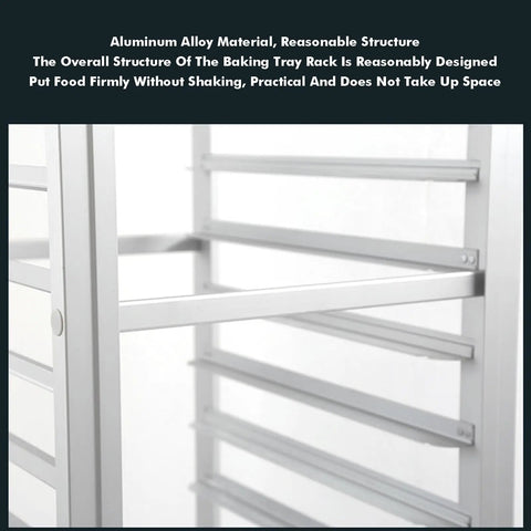 Heavy Duty 15 Tier Aluminum Bakery Rack With Brake Wheels Commercial Sheet Pan Cooling Trolley For Pizza And Bread Baking Pro Kitchen Workhorse Boss Grade Gear