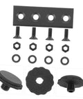 Barn Door Track Hardware Bracket Set With Metal Plate And Flat Fixing Plate for smooth sliding, assorted screws and washers
