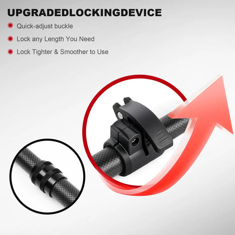 Ultralight Carbon Fiber Telescoping Tarp Poles For Hiking Adjustable Rugged Featherweight close-up of locking mechanism