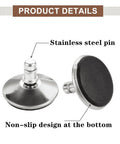 5 Pack Bell Glides for Office Chairs Replacement Feet Stainless Steel and Plastic Non-slip Design