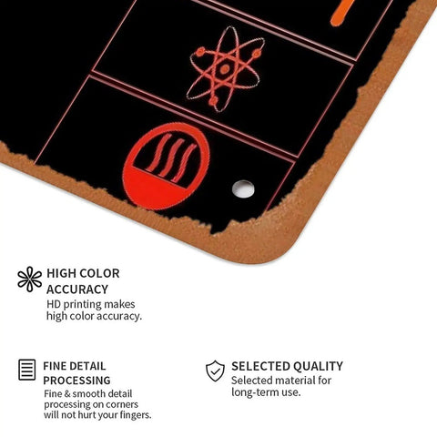 Corner detail of industrial metal sign poster 12x8 inch with dope vintage wall decor and funny engineering definitions.