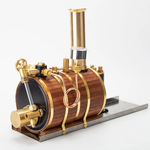200ml Steam Boiler Model For Single Double And Triple Cylinder Steam Engines And Model Ships Physics Education Kit Dope Copper Construction Fully Equipped With Gauge Main Valve Water Level Meter And Safety Valve Ideal Gift For Collectors