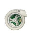 Omni-directional front caster wheel for Roborock robot vacuums; white plastic housing with visible green circuit board.