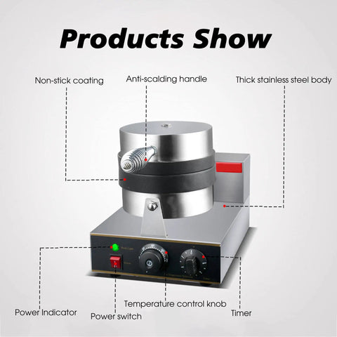 Products Show of the 1300W Electric Panini Press and Sandwich Maker with stainless steel body and non-stick coating features.