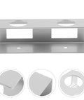 Heavy Duty Aluminum Under Desk Laptop Mount Bracket, Slick Silver Riser Lifter showing detailed view of bracket design.