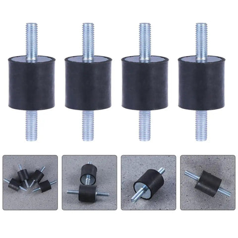 Anti Vibration Rubber Isolator Mounts 5 Pack for Generators and Gear Equipment Silent Black Shock Absorbers With Buffering and Shock Absorption Durable High Durometer Vibration Pads, black rubber mounts with threaded bolts