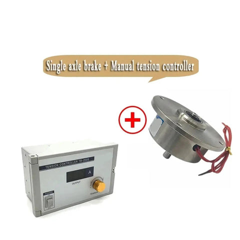 Pro Grade Single Shaft Magnetic Powder Brake System With TB-200S Controller 0.5 1 2 5 Nm 24V DC Tension Kit image