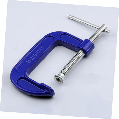 Blue metal 4 Inch Thickened G Clamp For Woodworking With Quick Release Table Mount Heavy Duty Desk Clamp For Wood Projects And Holding Jigs