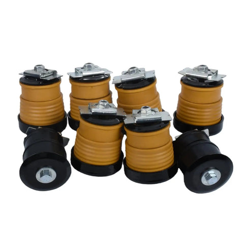Heavy Duty Body Cab Mount Bushing Kit Direct Swap Replaces 924-320 Drop-In Replacement For Ford F250 F350 F450 F550 Trucks, eight bushings in view.