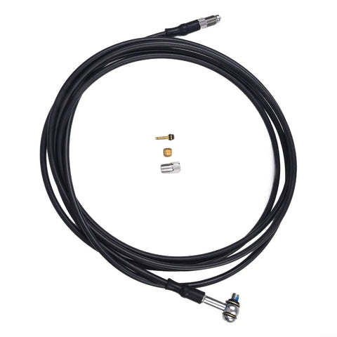Hydraulic Brake Hose For Ebike XOD 2500mm Long Copper Sleeve Banjo Fitting Kit ABS Copper Pipe with components on white background.