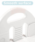 Close-up of the white Kid Friendly Couch Slide For Indoor Play That Fits On Beds Stairs And Tables Anti Slip Handrail And Slideway