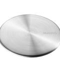 Stainless Steel Cap Flow Decorative Drain Cover Fits Three And A Half Inch Drains Lets Water Flow Beneath For A Sleek Modern Look