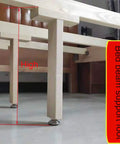 Adjustable T Shaped Furniture Leg Set for Beds, Cabinets and Tables shown with height adjustment detail, solid wood