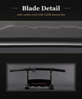Detailed view of Collectors Wakizashi You Can Brag About 1060 Carbon Steel Hand Forged Full Tang Short Sword with hamon line