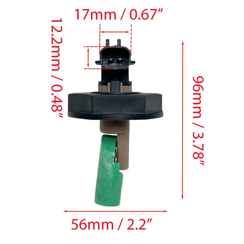 Coolant Fluid Level Sensor 924-5205 662384002 For Cascadia 2008-2020 And Columbia 2007-2017 Plug And Play Replacement With 0662384002 06-62384-002 924-5205CD Easy Install, 96mm