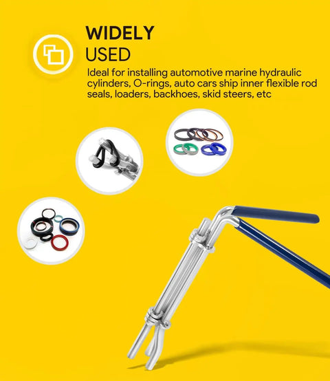 5 Pack Hydraulic Seal Installation Tool Kit For Rod And U Cup Seals Pro Grade Heavy Duty Universal Piston Cylinder Repair Tools with picks