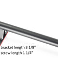 16Ft Rolling Ladder Hardware Sliding Rail Kit With Top Rollers And Braked Floor Wheels Full Metal Black Set bracket view