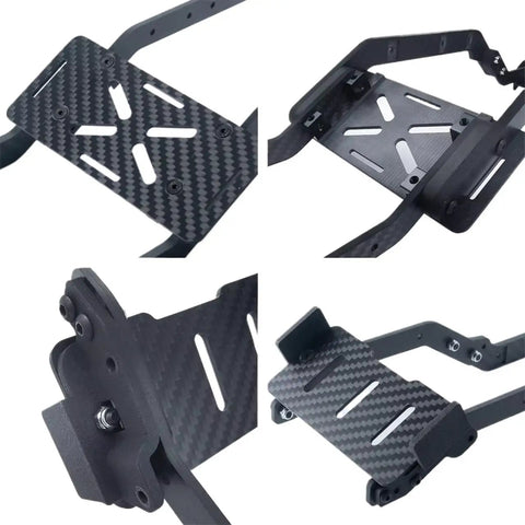 Carbon Fiber RC Car Chassis Frame Kit For TRX-4 One Tenth Scale Crawler, Beefed-Up Rails, Upgrade Parts, CNC precision
