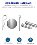 122 Piece Cotter Pin Kit With Hair Pins Clevis Pins R Clips And Hitch Pins Zinc Plated For Trailers Latches And Equipment Durable